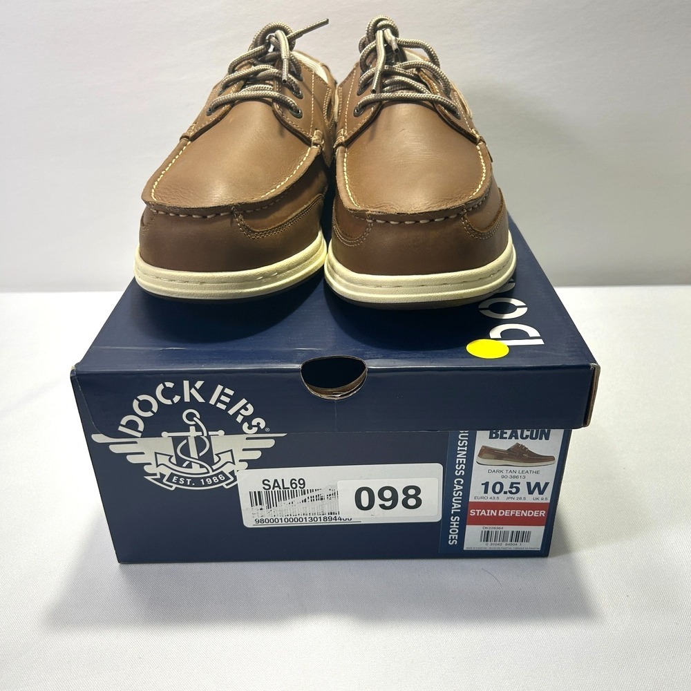 Dockers Beacon‎ Genuine Leather Men's Shoes Tan US  10.5W  Stain Defender